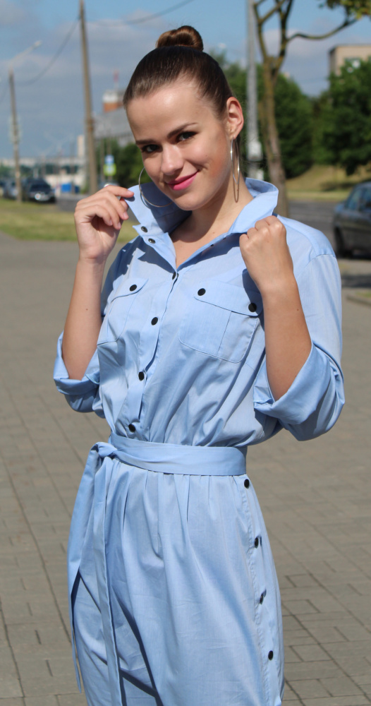 Платье женское 1253 голубой, ООО "Табити-Стиль", голубой, 48 - фото6