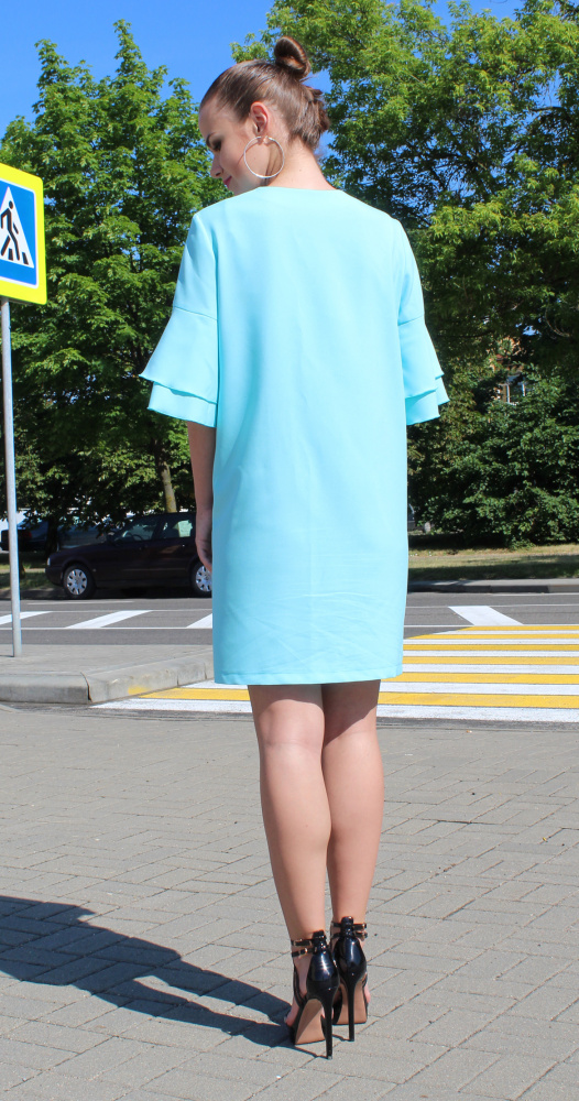 Платье женское 1254 ментоловый, ООО "Табити-Стиль", ментоловый, 52 - фото9