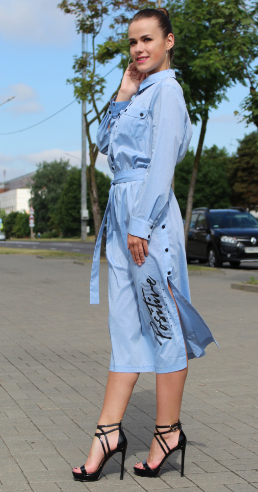 Платье женское 1253 голубой, ООО "Табити-Стиль", голубой, 52 - фото4