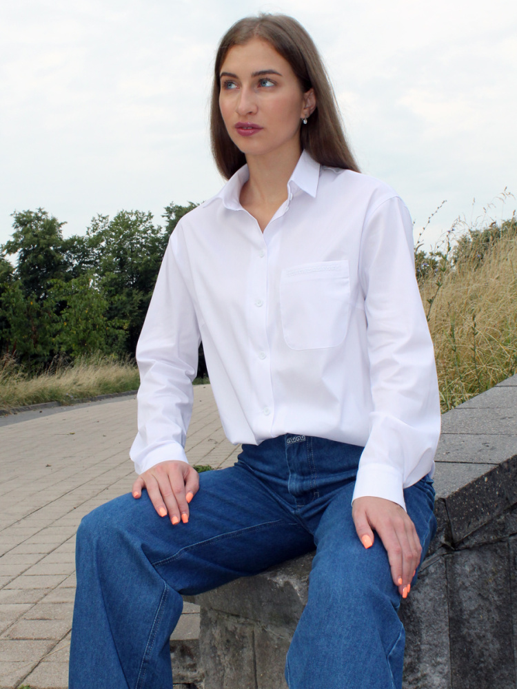 Блузка женская 2046 белый, ООО "Табити-Стиль", белый, 52 - фото2