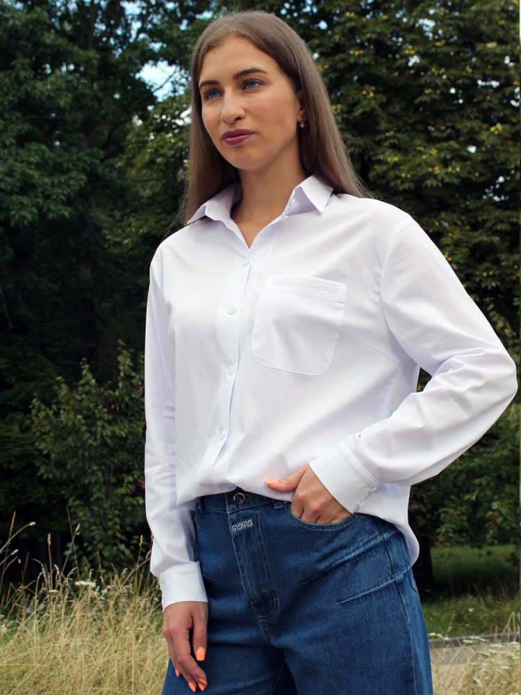 Блузка женская 2046 белый, ООО "Табити-Стиль", белый, 54