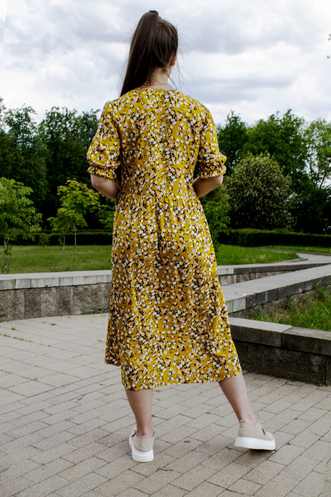 Платье женское 1269 ярко-жёлтый - фото7