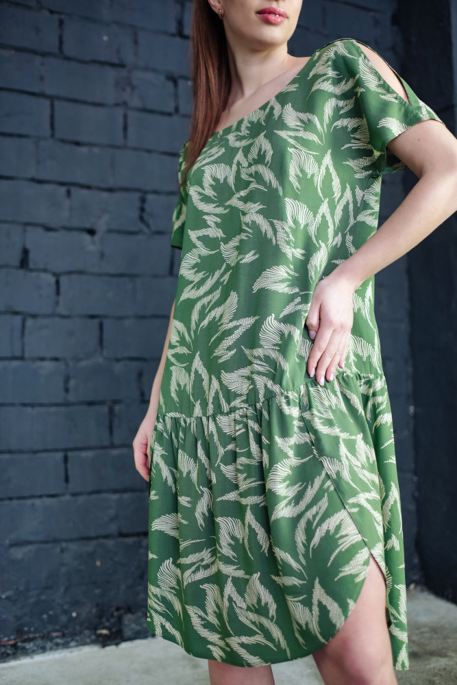 Платье женское 1272-1 зеленый - фото4