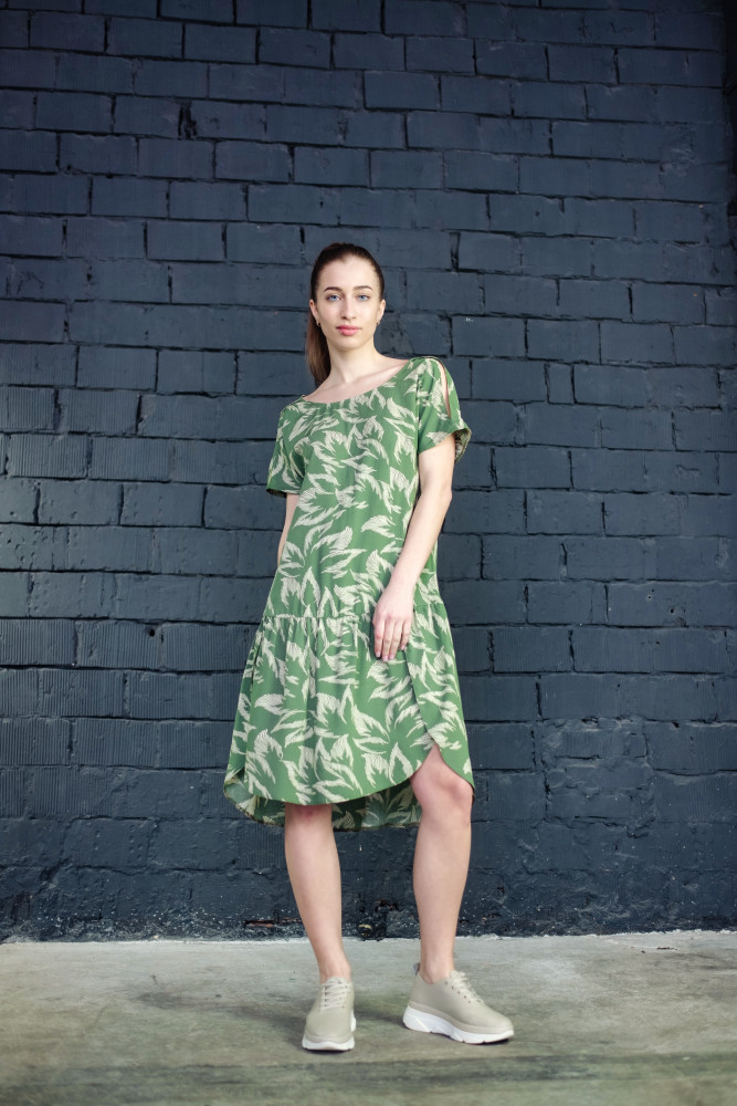 Платье женское 1272-1 зеленый - фото2