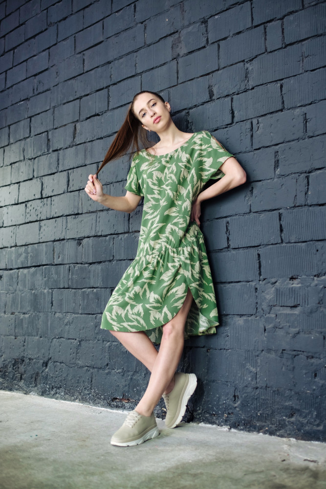 Платье женское 1272-1 зеленый, ООО "Табити-Стиль", зеленый, 56