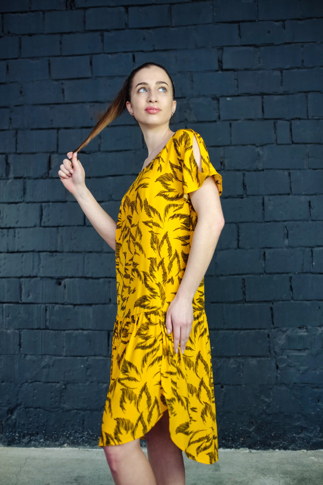 Платье женское 1272-1 желтый, ООО "Табити-Стиль", желтый , 46 - фото3