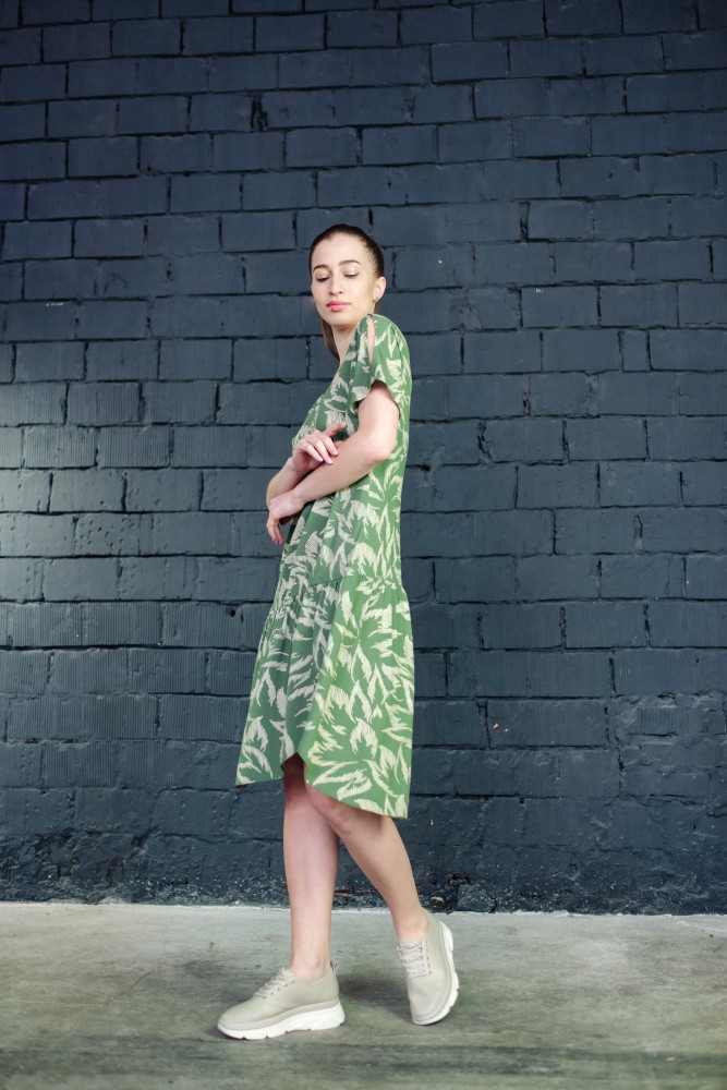 Платье женское 1272-1 зеленый, ООО "Табити-Стиль", зеленый, 56