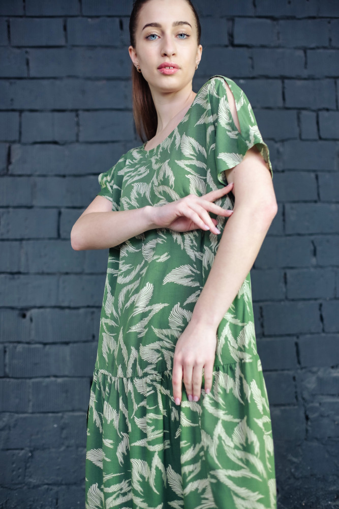 Платье женское 1272-1 зеленый - фото9