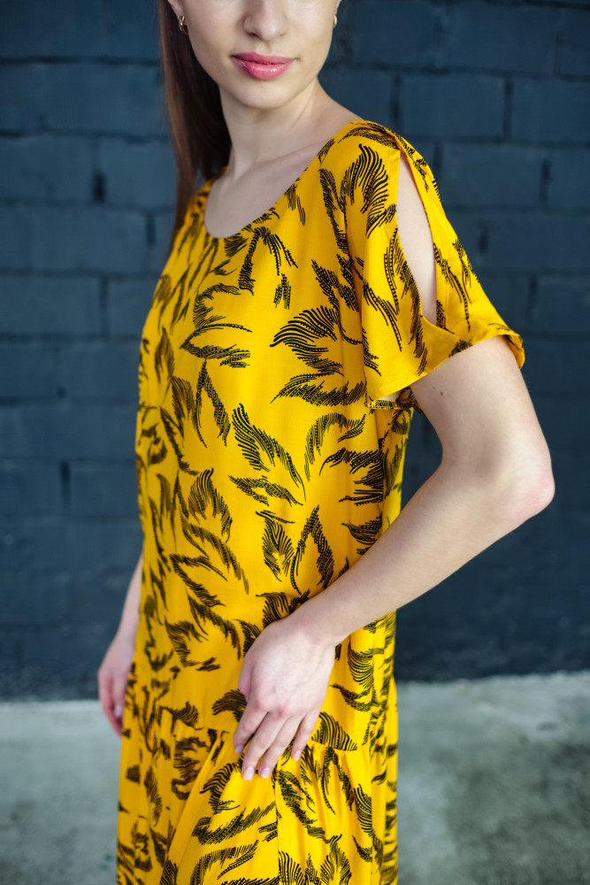 Платье женское 1272-1 желтый - фото9