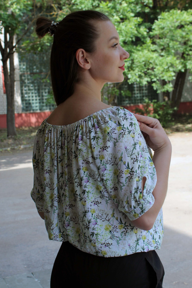 Блузка женская 2052 бело-салатовый, ООО "Табити-Стиль", бело-салатовый, 48 - фото4