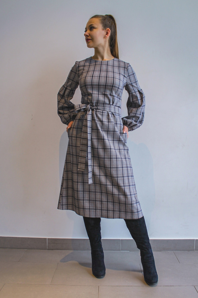 Платье женское 1290 серый - фото5