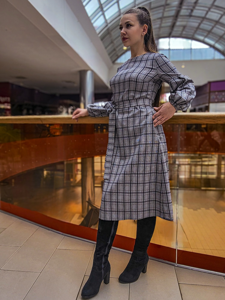 Платье женское 1290 серый, ООО "Табити-Стиль", серый, 48 - фото6