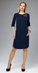 Платье женское 1158 темно-синий - фото