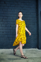 Платье женское 1272-1 желтый - фото